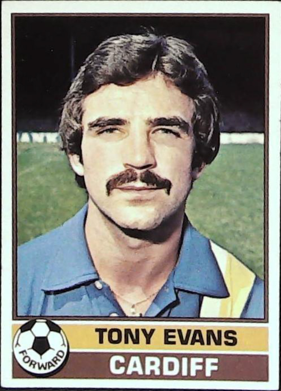 Topps UK Footballers Red Back 1977 CARDIFF CITY No 73 TONY EVANS
