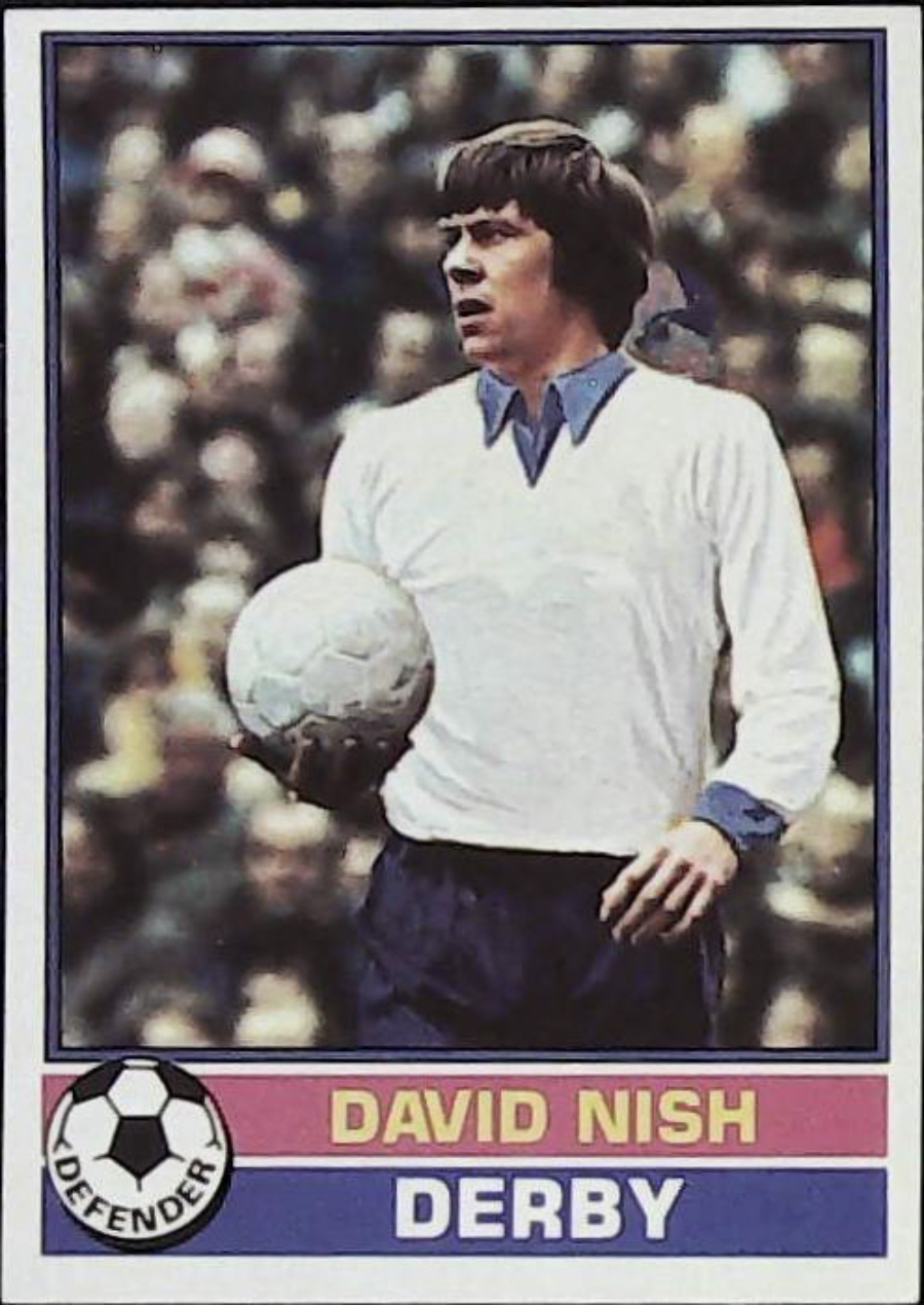 Topps UK Footballers Red Back 1977 DERBY NO 93 DAVID NISH