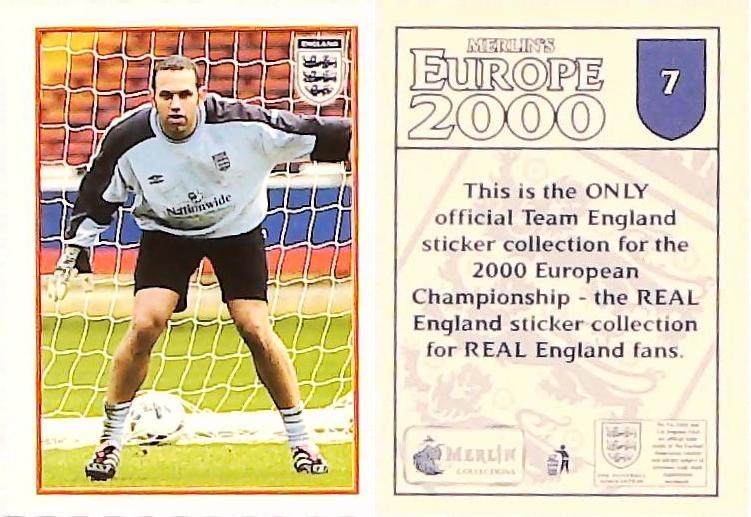 Merlin Europe 2000 Football Stickers The England Team No7 IAN WRIGHT Merlin Europe 2000 Football Stickers The England Team No7 IAN WRIGHT