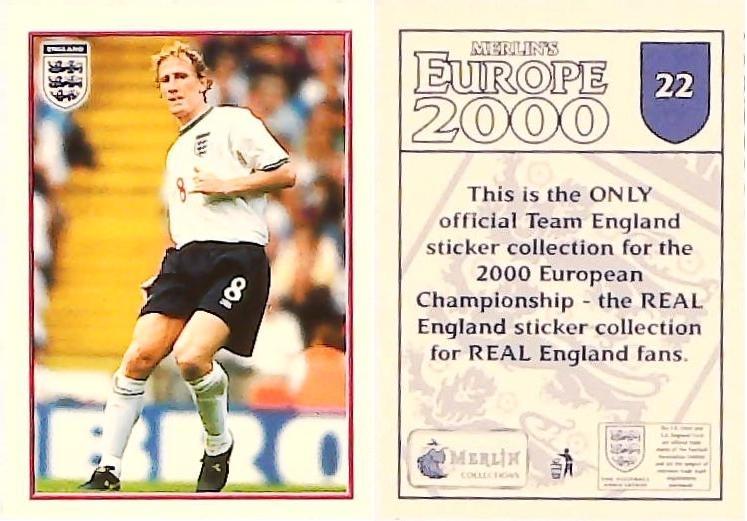 Merlin Europe 2000 Football Stickers The England Team No__ 22: Ray Parlour - England Merlin Europe 2000 Football Stickers The England Team No__ 22: Ray Parlour - England
