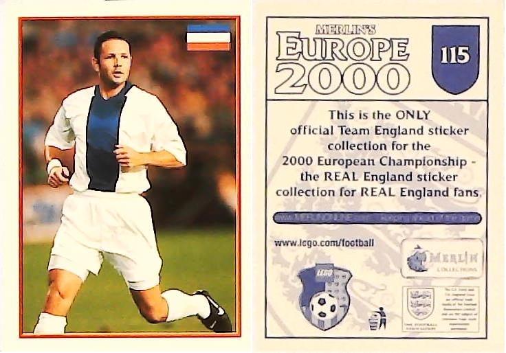 Merlin Europe 2000 Football Stickers Group B 2000 Sticker No 115: Sinisa Mihajlovic - Yugoslavia Merlin Europe 2000 Football Stickers Group B 2000 Sticker No 115: Sinisa Mihajlovic - Yugoslavia