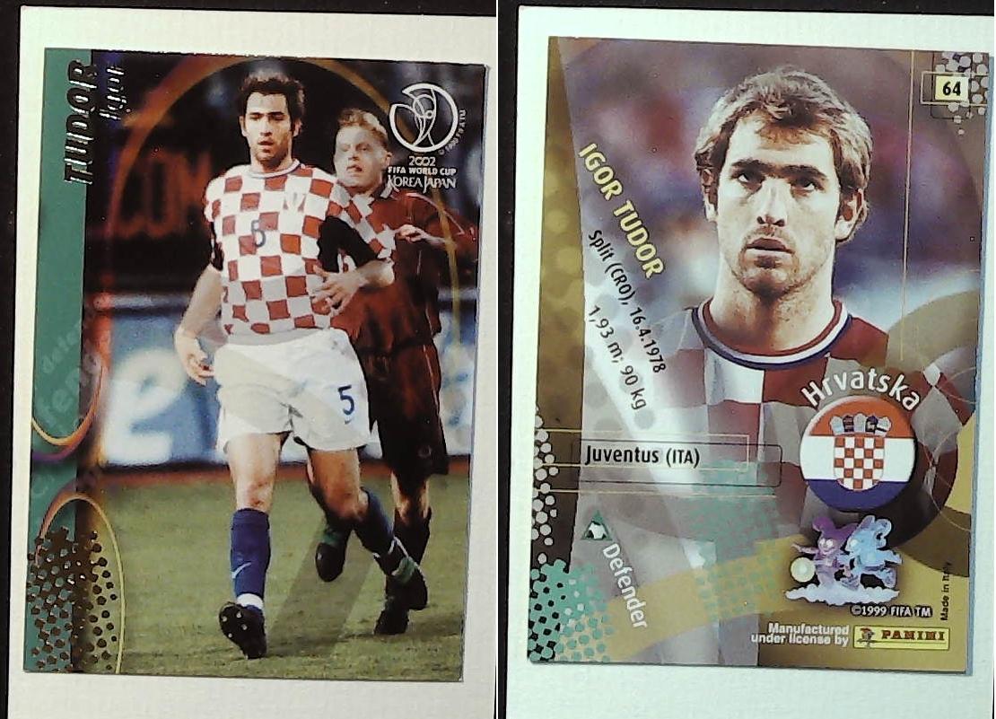 PANINI 2002 WORLD CUP FOOTBALL CARDS FRANCE No64 IGOR TUDOR PANINI 2002 WORLD CUP FOOTBALL CARDS FRANCE No64 IGOR TUDOR