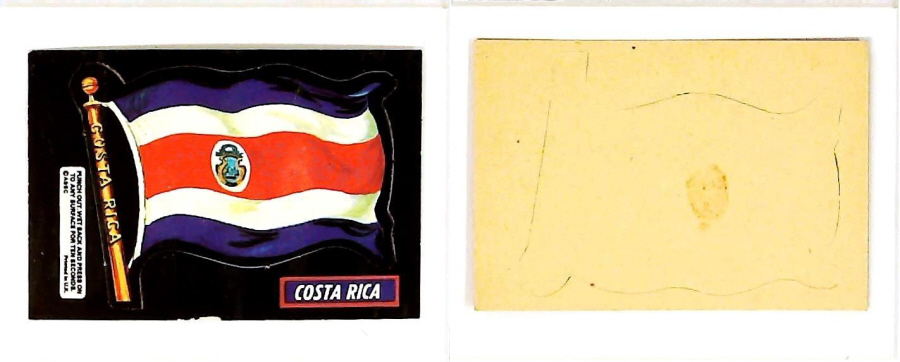 A & B C 1971 FLAGS cut outs COSTA RICA