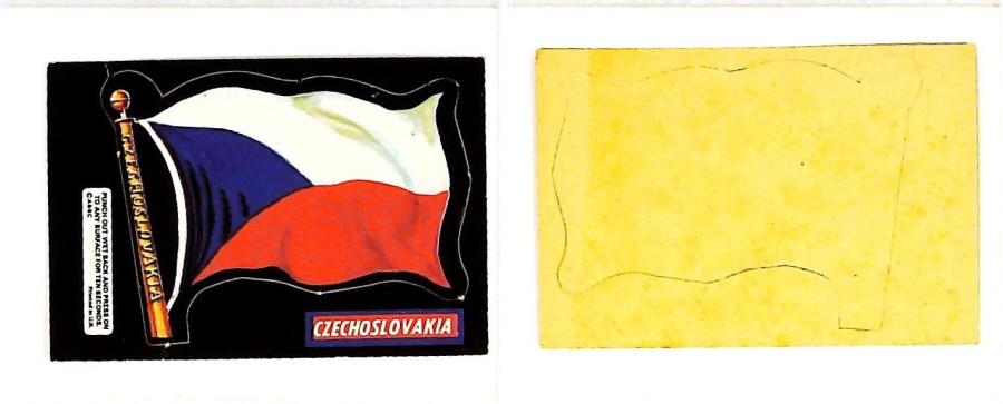 A & B C 1971 FLAGS cut outs CZECHOSLOVAKIA