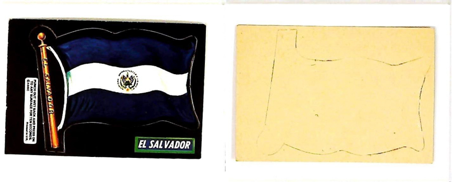 A & B C 1971 FLAGS cut outs EL SALVADOR