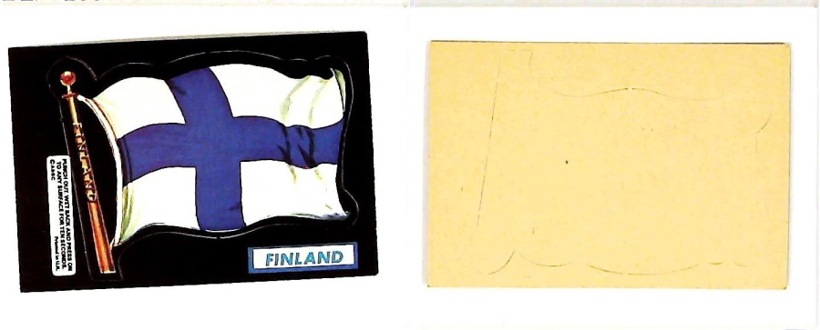 A & B C 1971 FLAGS cut outs FINLAND
