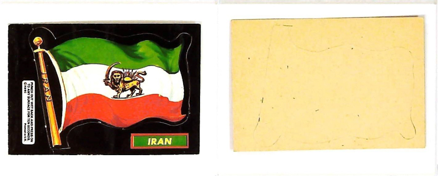 A & B C 1971 FLAGS cut outs IRAN