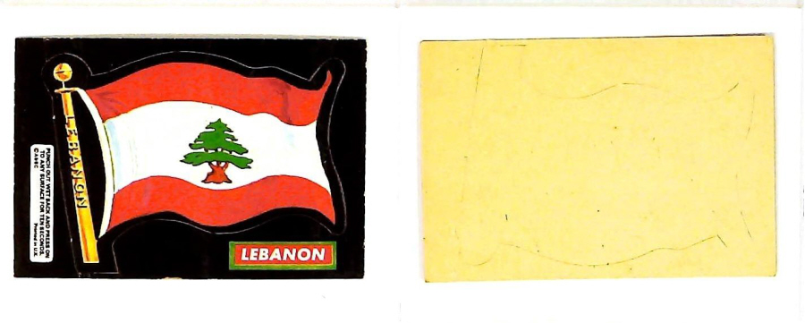 A & B C 1971 FLAGS cut outs LEBANON