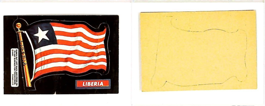 A & B C 1971 FLAGS cut outs LIBERIA