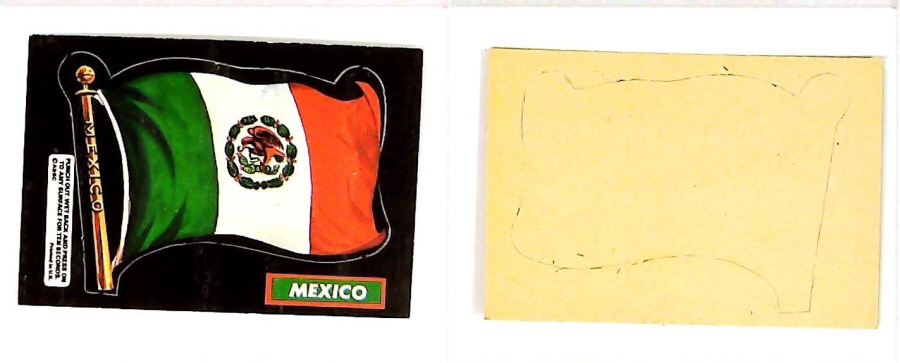 A & B C 1971 FLAGS cut outs MEXICO