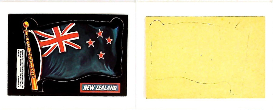 A & B C 1971 FLAGS cut outs NEW ZEALAND