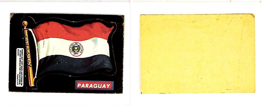 A & B C 1971 FLAGS cut outs PARAGUAY