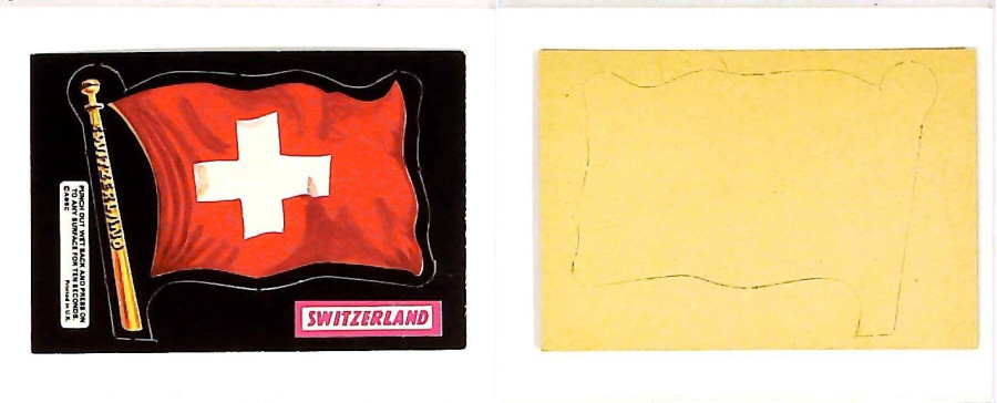 A & B C 1971 FLAGS cut outs SWITZERLAND