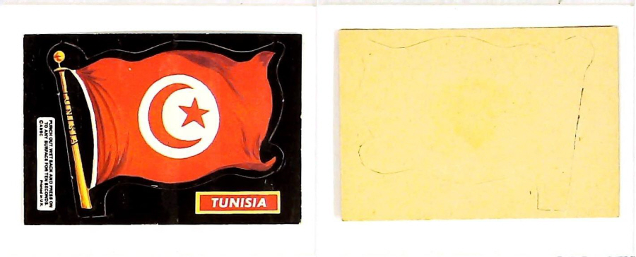 A & B C 1971 FLAGS cut outs TUNISIA