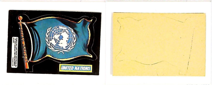 A & B C 1971 FLAGS cut outs UNITED NATIONS