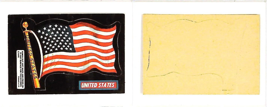 A & B C 1971 FLAGS cut outs UNITED STATES