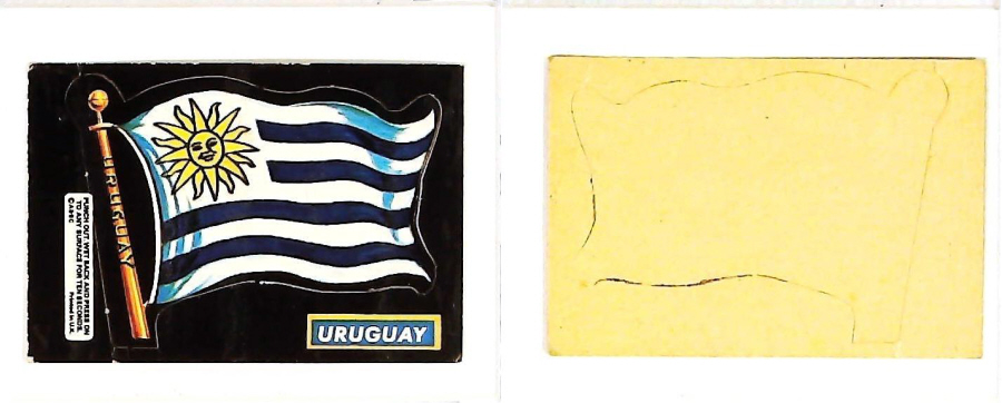 A & B C 1971 FLAGS cut outs URUGUAY